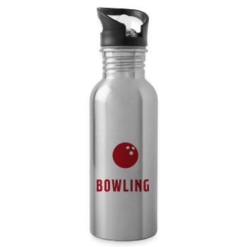 Je Peux Pas J'ai Bowling - Gourde avec paille intégrée - argent clair - Droite