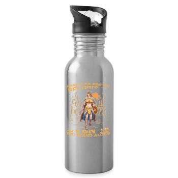 STAND UP FOR WHAT YOU BELIEVE IN EVEN IF YOU STAND - Trinkflasche mit integriertem Trinkhalm - Lightsilver - Rechts
