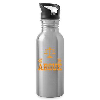 Diskutiere Nicht Mit Mir Argument Argumentieren - Trinkflasche mit integriertem Trinkhalm - Lightsilver - Rechts