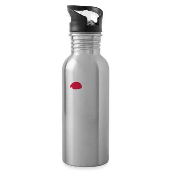 Ho Hol mir mal ein Bier Ugly Christmas Xmas Idee - Trinkflasche mit integriertem Trinkhalm - Lightsilver - Rechts