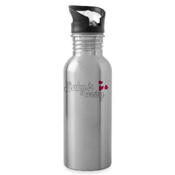 Baby is coming Entwicklung - Trinkflasche mit integriertem Trinkhalm - Lightsilver - Rechts