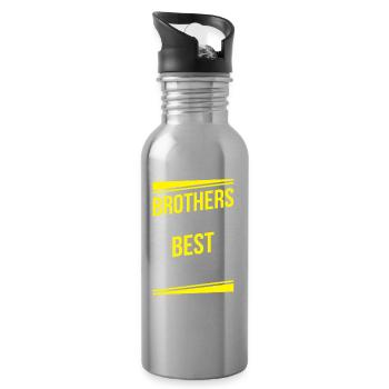 Brüder Und Beste Freunde Bruder Freund Team - Trinkflasche mit integriertem Trinkhalm - Lightsilver - Rechts