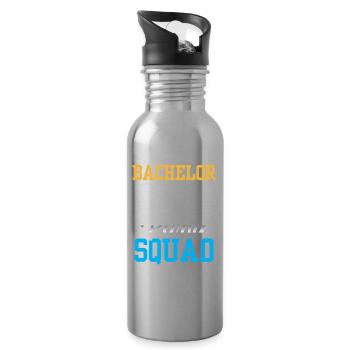 Bachelor Party Squad Bride Bachelor - Gourde avec paille intégrée - argent clair - Droite
