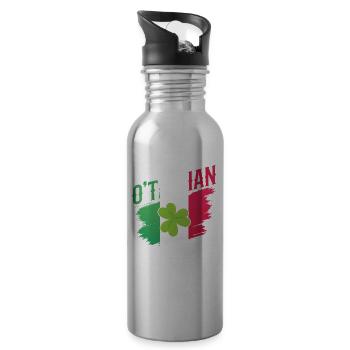 O'tallian Irisch Irland St. Patricks Day Ire - Trinkflasche mit integriertem Trinkhalm - Lightsilver - Rechts