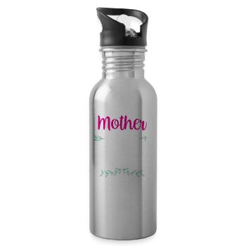 Mutter Der Braut Bräute Party Hochzeit Heiraten - Trinkflasche mit integriertem Trinkhalm - Lightsilver - Rechts