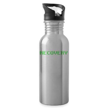 Erholung Laden Patient Erholen Überlebender - Trinkflasche mit integriertem Trinkhalm - Lightsilver - Rechts