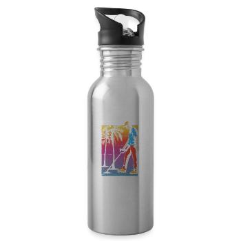 Dirt Fishing Metal Detection Metal Detecting - Water bottle with straw - silver - Right