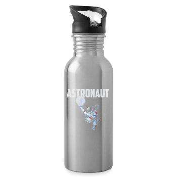 Je serai astronaute un jour Astronomie - Gourde avec paille intégrée - argent clair - Droite