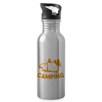 Je Peux Pas J'ai Camping - Gourde avec paille intégrée - argent clair - Droite
