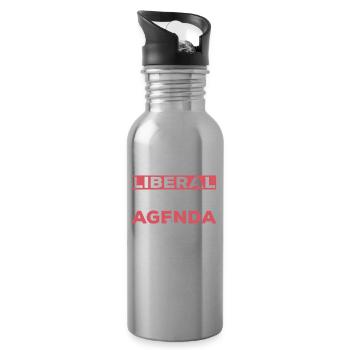 Agenda féministe libéral Féminisme Féministe - Gourde avec paille intégrée - argent clair - Droite