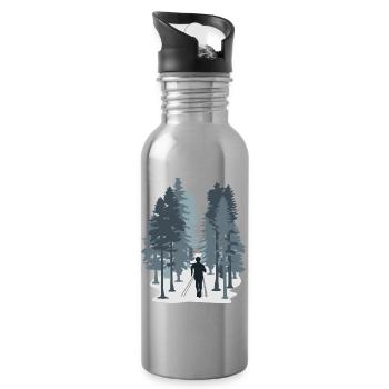 Laufen, Läufer, Trail Running - Trinkflasche mit integriertem Trinkhalm - Lightsilver - Rechts