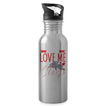 Wenn Du Mich Liebst Lass Mich Schlafen Koala Tier - Trinkflasche mit integriertem Trinkhalm - Lightsilver - Rechts