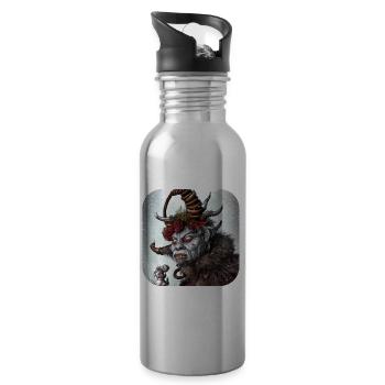 Krampus - Water bottle with straw - silver - Right