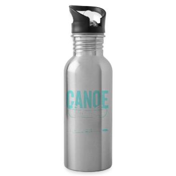 Canoë Canoë Intéressé par l’équipe Nobody Cares - Gourde avec paille intégrée - argent clair - Droite