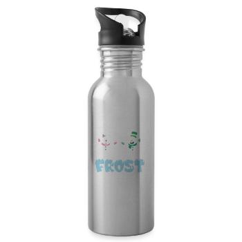 Love At Frost Sight für Männer Frauen und - Trinkflasche mit integriertem Trinkhalm - Lightsilver - Rechts