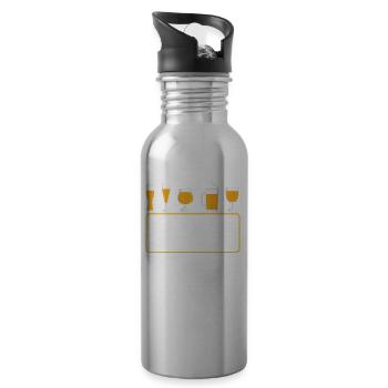 Drink twice when it's Christmas Drink - Water bottle with straw - silver - Right