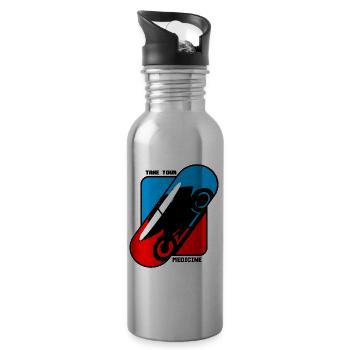 Nehmen Sie Ihr Medizin - Renn Motorrad - Trinkflasche mit integriertem Trinkhalm - Lightsilver - Rechts