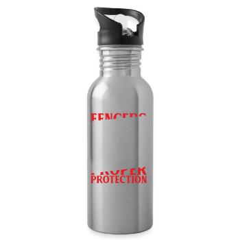 Fencers Are Great At Using Proper Protection - Trinkflasche mit integriertem Trinkhalm - Lightsilver - Rechts