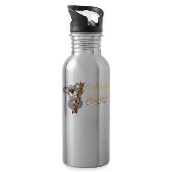 Guten Tag Kumpel Süß Tier Koalas Koala Koalabär - Trinkflasche mit integriertem Trinkhalm - Lightsilver - Rechts