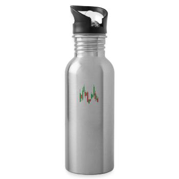 Cryptocurrency Trader Crypto Crypto - Water bottle with straw - silver - Right