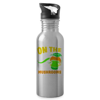 In search of mushrooms Mushrooms Mushroom pickers - Water bottle with straw - silver - Right