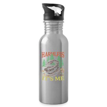 My Ball Python Is Harmless It's Me You Should - Trinkflasche mit integriertem Trinkhalm - Lightsilver - Rechts