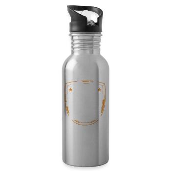 Bester Pfadfinder Überhaupt Zeltlager Sippe - Trinkflasche mit integriertem Trinkhalm - Lightsilver - Rechts