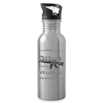 You Have Not Shot Your Worst Score Yet - Trinkflasche mit integriertem Trinkhalm - Lightsilver - Rechts