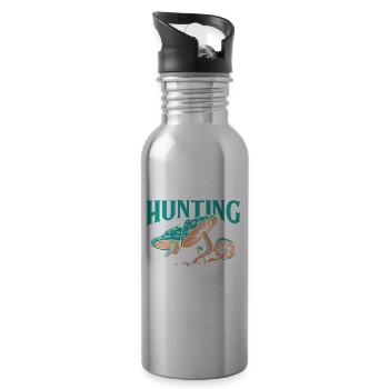 Mushroom pickers Team Mushroom pickers Mushroom pickers Mushroom picking - Water bottle with straw - silver - Right