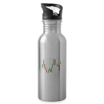 Value Investor Investor Financier Invest - Water bottle with straw - silver - Right