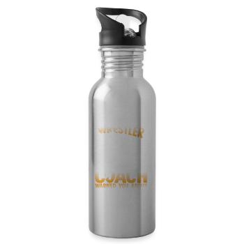 I'm The Wrestler Your Coach Warned You About - Trinkflasche mit integriertem Trinkhalm - Lightsilver - Rechts
