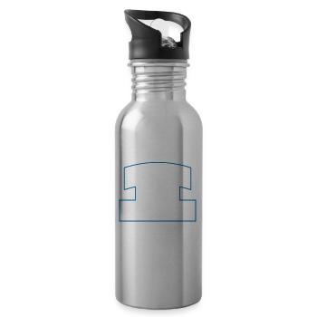 In retirement, no longer my problem policeman - Water bottle with straw - silver - Right