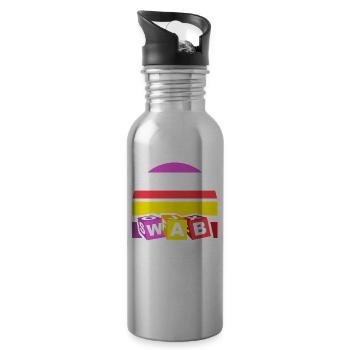 Kindergarten Squad Humor Sayings Cute Kids - Water bottle with straw - silver - Right