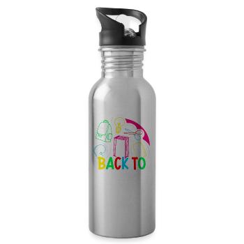 Back to School Back to School Back to School Teacher - Water bottle with straw - silver - Right