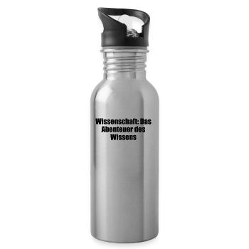Wissenschaft - Wissenschaft: Das Abenteuer des - Trinkflasche mit integriertem Trinkhalm - Lightsilver - Rechts