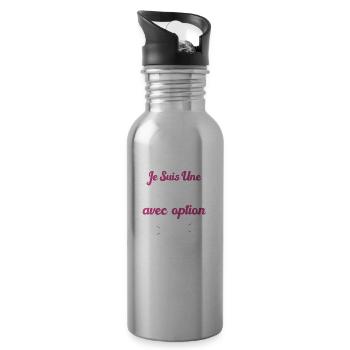Femme je suis une notaire avec option râleuse - Gourde avec paille intégrée - argent clair - Droite