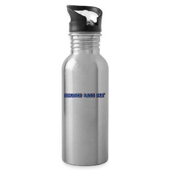 Bruder lass ma - Trinkflasche mit integriertem Trinkhalm - Lightsilver - Rechts