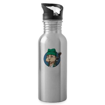 I Destroy Silence Dudelsack - Trinkflasche mit integriertem Trinkhalm - Lightsilver - Rechts