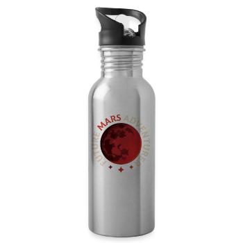Future Mars Adventurer Astronaut Planet - Gourde avec paille intégrée - argent clair - Droite