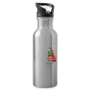 Stolzer Dudelsack - Trinkflasche mit integriertem Trinkhalm - Lightsilver - Rechts