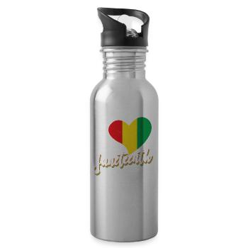 Ich Liebe Den Juneteenth African American Black - Trinkflasche mit integriertem Trinkhalm - Lightsilver - Rechts