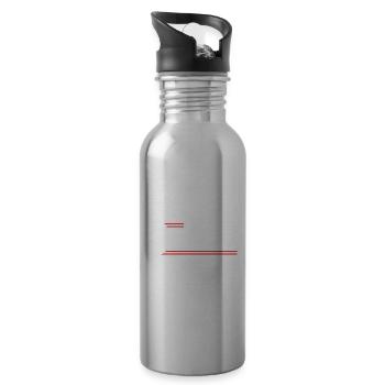 Psst s’il vous plaît laissez-moi me rétablir à nouveau - Gourde avec paille intégrée - argent clair - Droite