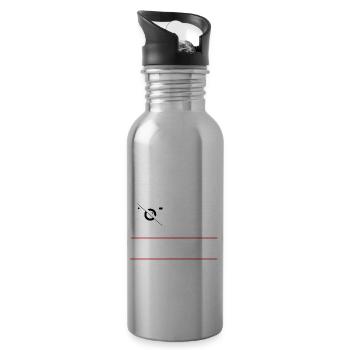Bitte Keine Fotos Ich Bin Krankgeschrieben - Trinkflasche mit integriertem Trinkhalm - Lightsilver - Rechts
