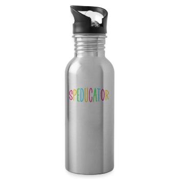 Speducator Teacher Special Education Special Education - Water bottle with straw - silver - Right