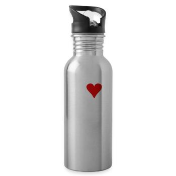 I love MAMPA - Trinkflasche mit integriertem Trinkhalm - Lightsilver - Rechts