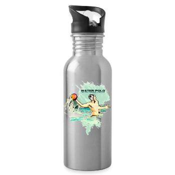 Water polo - The toughest athletes - Water bottle with straw - silver - Right