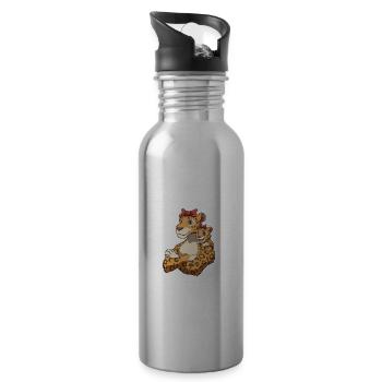 Beste Mama der Welt Muttertag Mutter Leopard für - Trinkflasche mit integriertem Trinkhalm - Lightsilver - Rechts