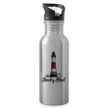 Leuchtturm Dover England Beachy Head Eastbourne - Trinkflasche mit integriertem Trinkhalm - Lightsilver - Rechts