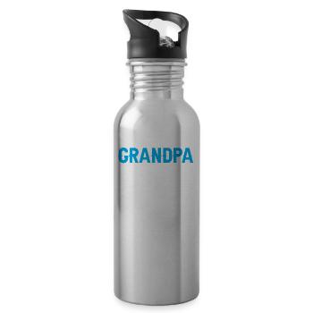 Grand-père en formation pour la première fois Grands-parents mignons - Gourde avec paille intégrée - argent clair - Droite