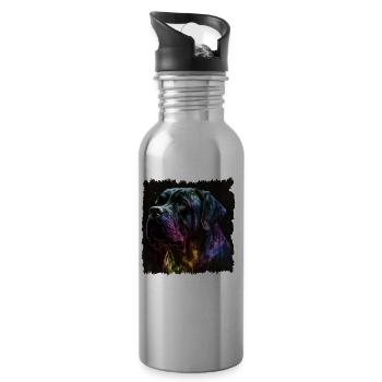 Cane Corso für einen Cane Corso Besitzer - Trinkflasche mit integriertem Trinkhalm - Lightsilver - Rechts